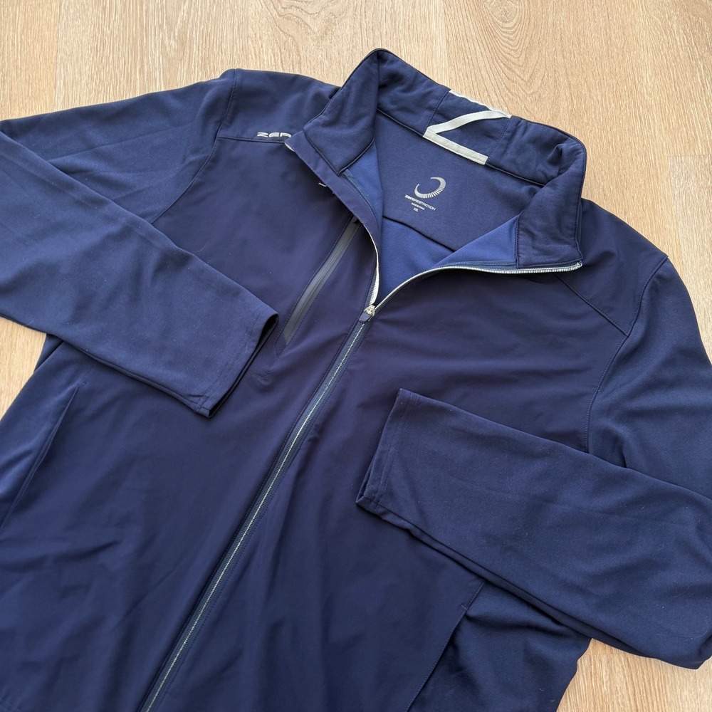 Zero Restriction Full Zip Golf Jacket Mens XXL Navy Blue GHK Capital Partners